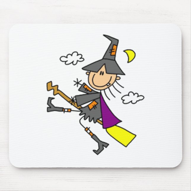 Wtich Stick Figure Mouse Pad (Front)