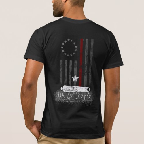 WTP BETSY ROSS THIN RED LINE AMERICAN FLAG T_Shirt