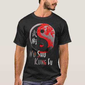 Wu Shu Kung Fu Red Dragon - Martial Arts Design T-Shirt