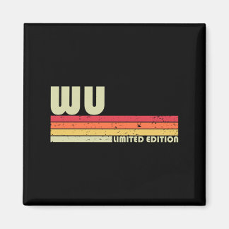 Wu Surname Funny Retro Vintage 80s 90s Birthday Magnet