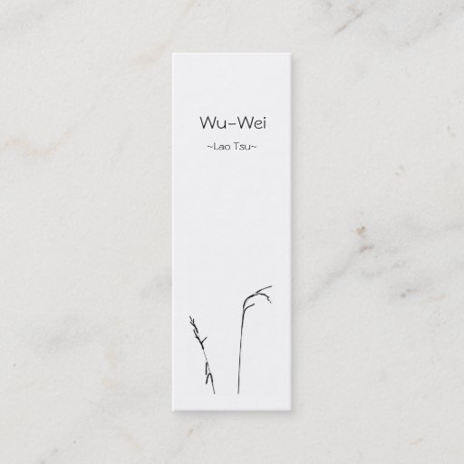 Customizable Wu-Wei Bookmark/ Business Card Templates