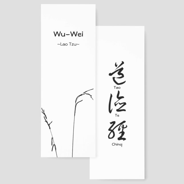 Wu-Wei / Lao Tzu Wisdom ©Photographic Art  Bookmarks (Front & Back)