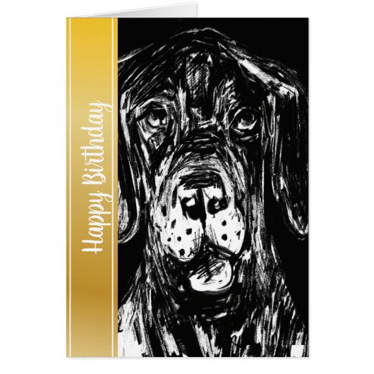 Wuff wuff, Happy Birthday from a Great Dane (Front)