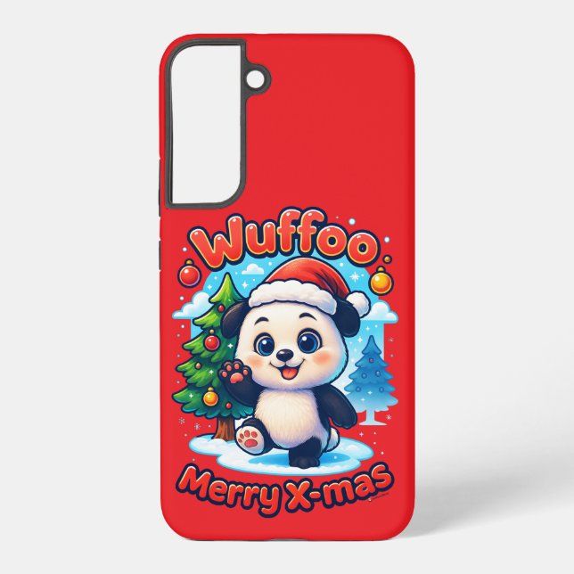 Wuffoo Poppi Merry X-mas Kawaii 3D Holiday  Samsung Galaxy Case (Back)