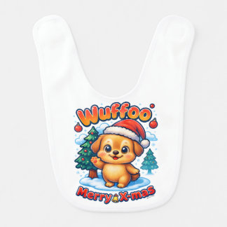 Wuffoo Roony Merry X-mas Kawaii 3D Holiday Baby Bib