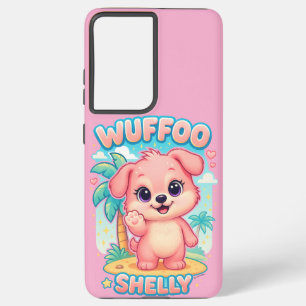 Wuffoo Shelly Kawaii Puppy Tropical Island Samsung Galaxy S21 Ultra Case