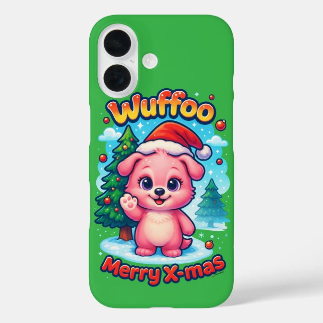 Wuffoo Shelly Merry X-mas Kawaii 3D Holiday Case-Mate iPhone Case (Back)