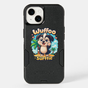 Wuffoo Surffie Cute Kawaii Puppy Tropical Island OtterBox iPhone 14 Case