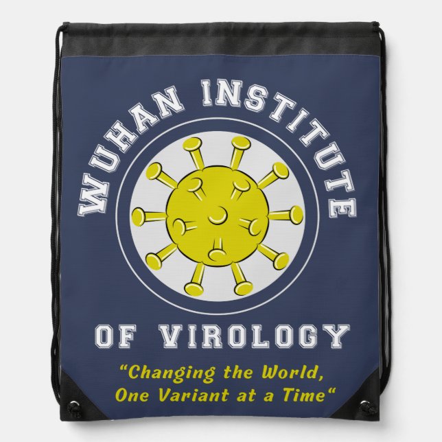 Wuhan Institute of Virology Funny Virus Drawstring Bag (Front)