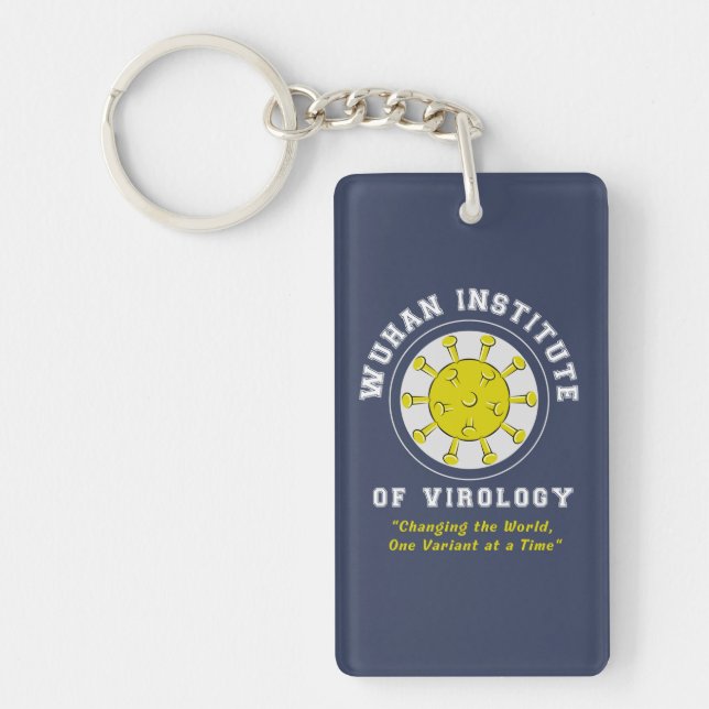 Wuhan Institute Virology Lab Leak Keychain Gift (Front)