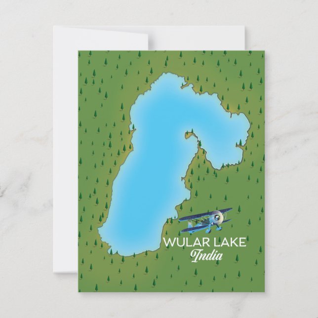 Wular Lake India map (Front)