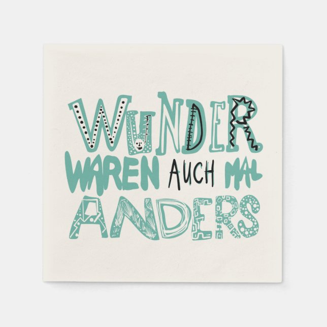 Wunder waren auch mal anders napkins (Front)