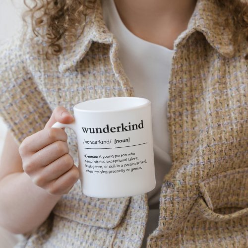 Wunderkind definition german word minimalist coffee mug