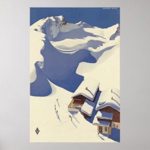 Wunshhelm Austria Vintage Travel Poster