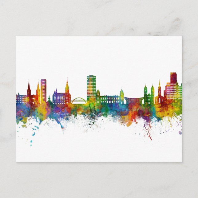 Wuppertal Germany Skyline Postcard (Front)