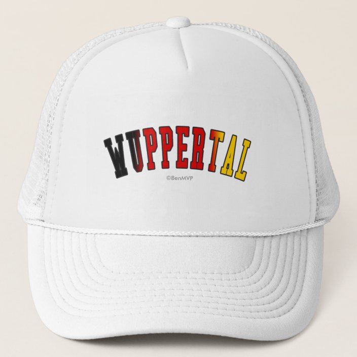Wuppertal in Germany National Flag Colors Mesh Hat