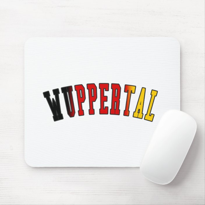 Wuppertal in Germany National Flag Colors Mouse Pad