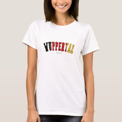 Wuppertal in Germany national flag colors T_Shirt