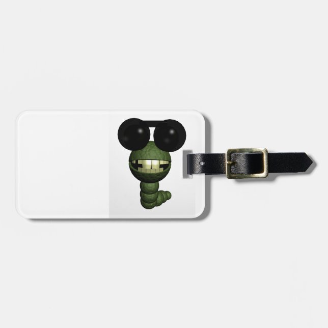 Wurm mit Sonnenbrille Luggage Tag (Front Horizontal)