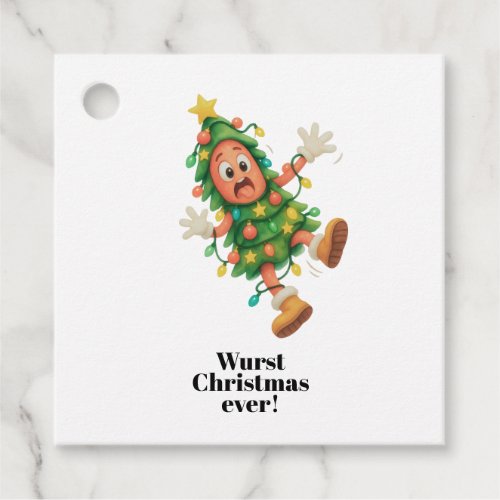 Wurst Christmas ever! Funny  Salami  Favor Tags