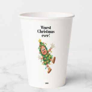 Wurst Christmas ever! Funny Salami Paper Cups