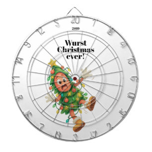 Wurst Christmas ever! Funny  Salami photo Dart Board