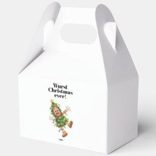 Wurst Christmas ever! Funny Salami photo Favor Boxes