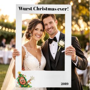 Wurst Christmas ever! Funny Salami photo Selfie Frame