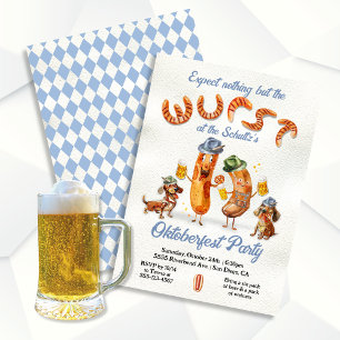 Wurst Oktoberfest Funny Party Invitation