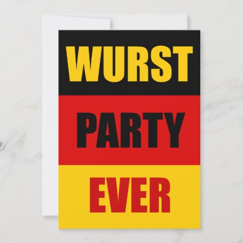 Wurst Party Ever Oktoberfest German Invite