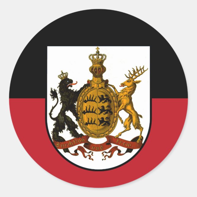 Württemberg Classic Round Sticker (Front)