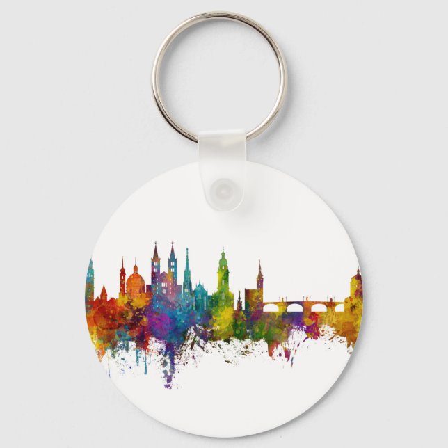 Würzburg Germany Skyline Keychain (Front)