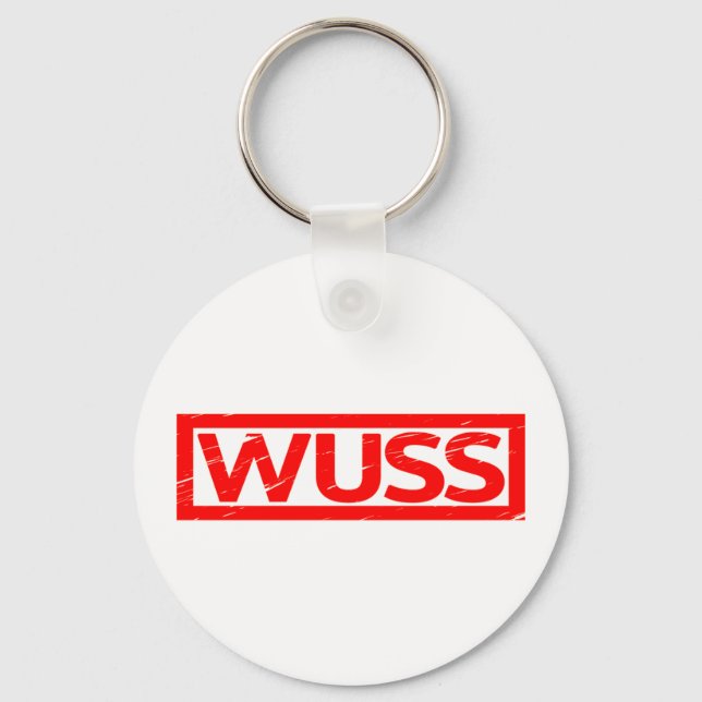 Wuss Stamp Keychain (Front)