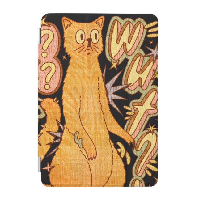 Wut? / An Orange Cat Illustration iPad Mini Cover (Front)