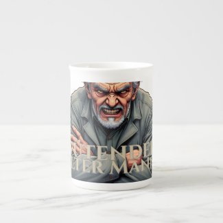 Wütender Alter Mann – Cartoon-Illustration Bone China Mug