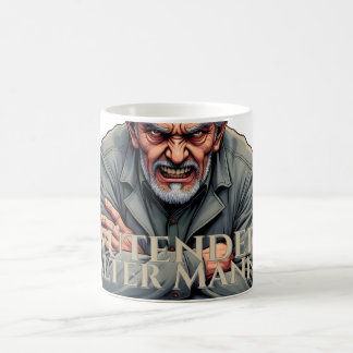 Wütender Alter Mann – Cartoon-Illustration Color Morph Mug