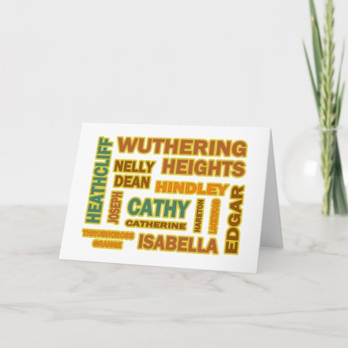 Wuthering Heights Characters Card