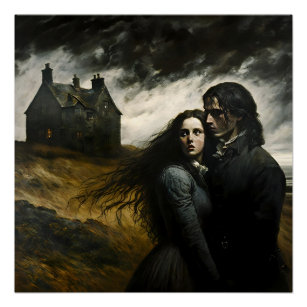 Wuthering Heights, Emily Bronte Gothic Literature Poster