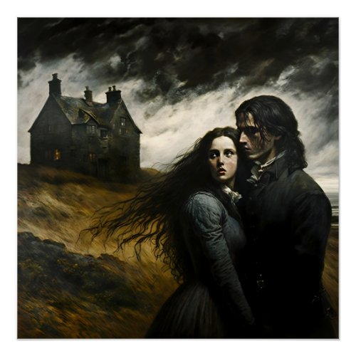 Wuthering Heights Emily Bronte Gothic Literature Poster