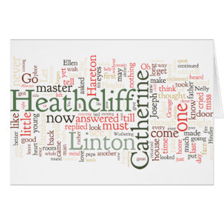 Wuthering Heights Word Cloud Cards