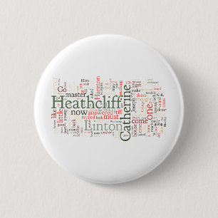 Wuthering Heights Word Cloud Pinback Button