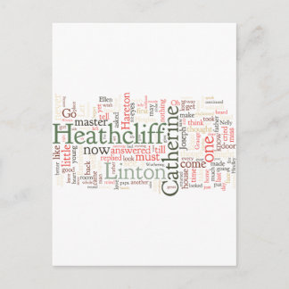 Wuthering Heights Word Cloud Postcard