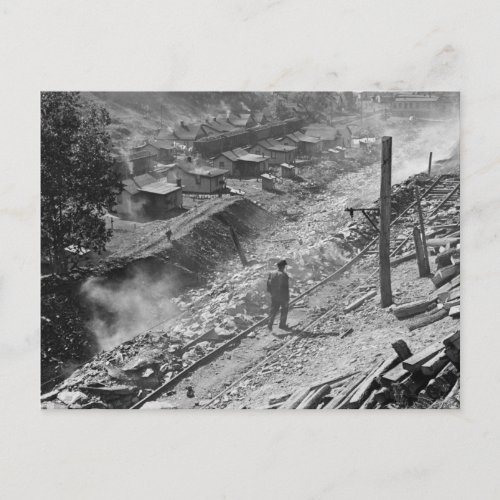 WV Coal Miner Town 1935 Postcard