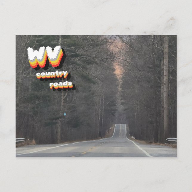 WV Country Roads Postcard (Front)