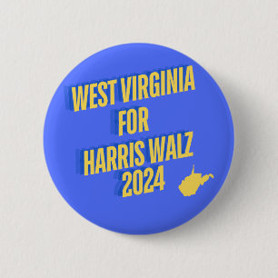 WV for Harris Walz 2024 button