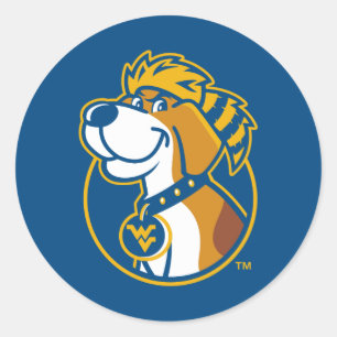 WV Mountaineer Youth Dog Classic Round Sticker