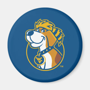 WV Mountaineer Youth Dog Magnet