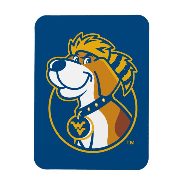 WV Mountaineer Youth Dog Magnet (Vertical)