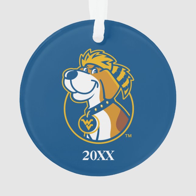 WV Mountaineer Youth Dog Ornament (Back)