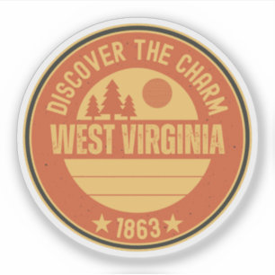 WV State Outline - West Virginia Travel Sticker